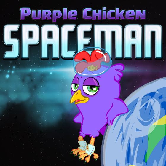 Astronauta Púrpura Del Pollo