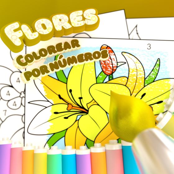 Colorear por números - Flores