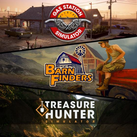 Gas Station Simulator + Barn Finders + Treasure Hunter Simulator BUNDLE