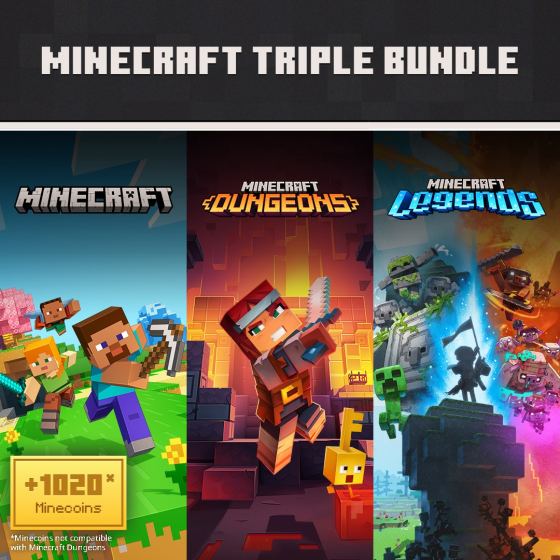 Lote triple de Minecraft
