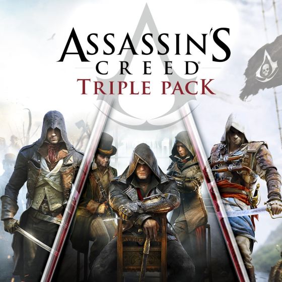 Pack triple Assassin's Creed: Black Flag, Unity, Syndicate